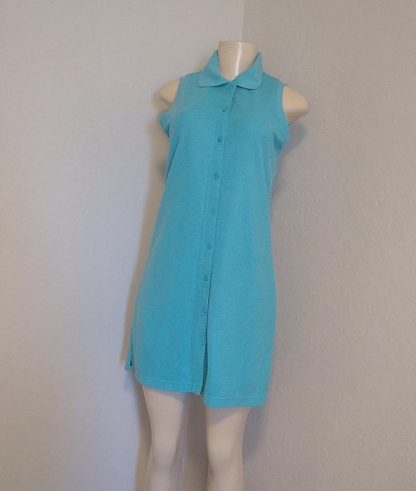 New York & Company Blue Sleeveless Casual Dress 8